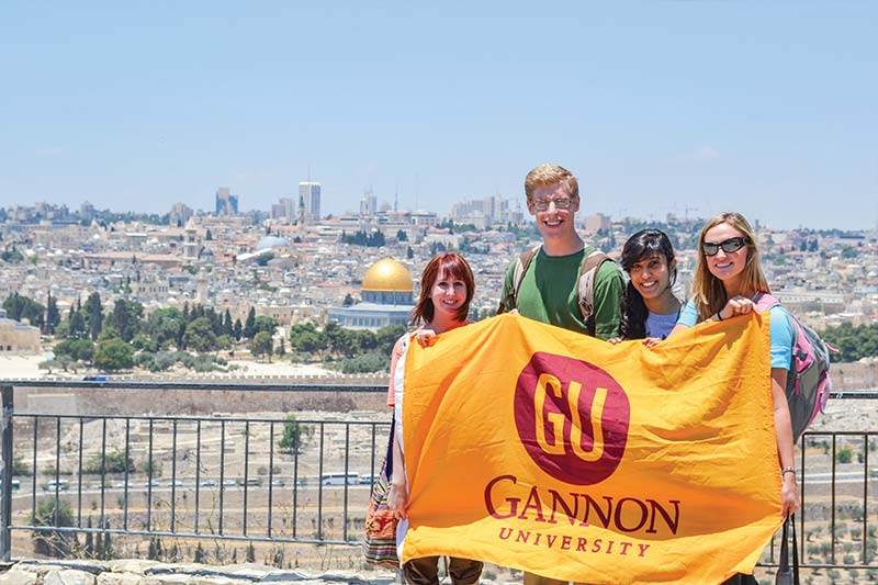 political science students studying abroad