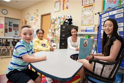 School of Education Undergrad with students