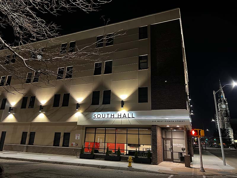 South Hall Exterior Night