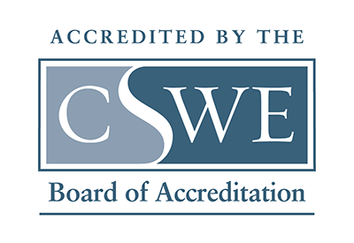 Accredited by the Council on Social Work Education’s Board of Accreditation.